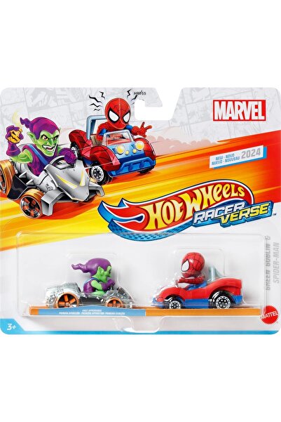 HOT WHEELS Racer Verse Green Goblin ve Spiderman - HRT90
