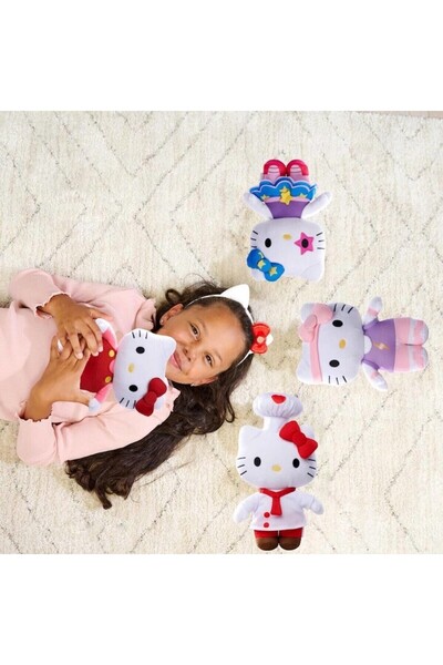 Hello Kitty Jucarie de plus, Hello Kitty cu Fundita Rosie, 20cm