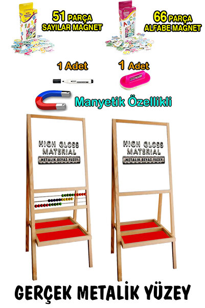 bgm oyuncak Pinktoys Çift Tarafı Beyaz Gerçek Metal Yüzey Çocuk Yazı Tahtası