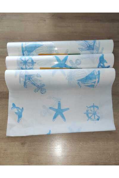 firdevsi hobi Tek Kullanımlık Masa Ve Aktivite Örtüsü -100X150 cm -okyanus de...