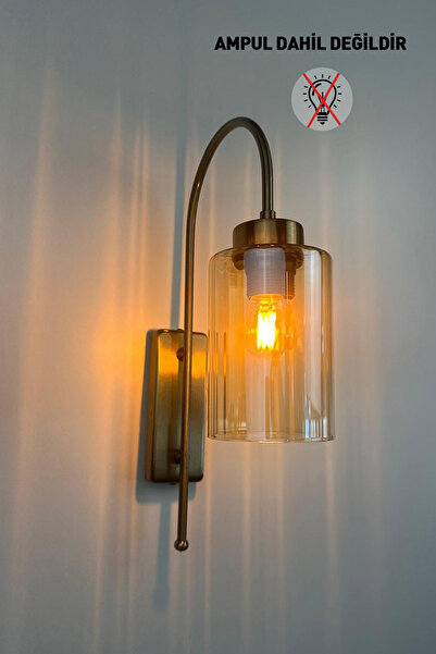 Bamyum Vetra Honey Color Glass Sconce Wall Lamp Modern Hotel Cafe Vintage Living Room Bedroom Stairs Retro