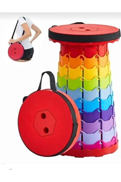 NEBİL HOME Teleskopik Tabure 45cm Kademeli Kamp Barbekü Balık Tutma Bahçe Pik...