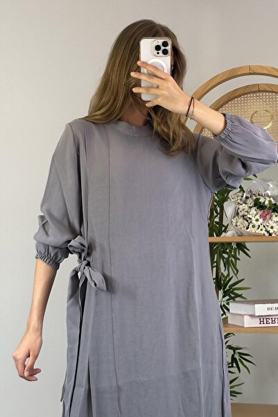 Invee İnvee Yandan Bağlamalı Elbise