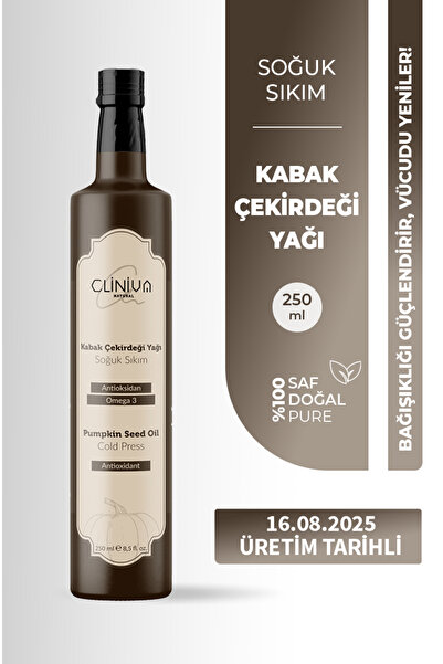 cliniva Kabak Çekirdeği Yağı %100 Doğal Soğuk Sıkım 250ml Yağ