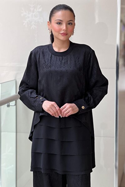 Ghisa Layered Chiffon Detailed Suit