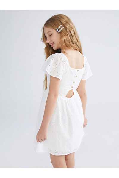 LC Waikiki New Season Square Collar Girls' Dress - S5Hr92Z4
