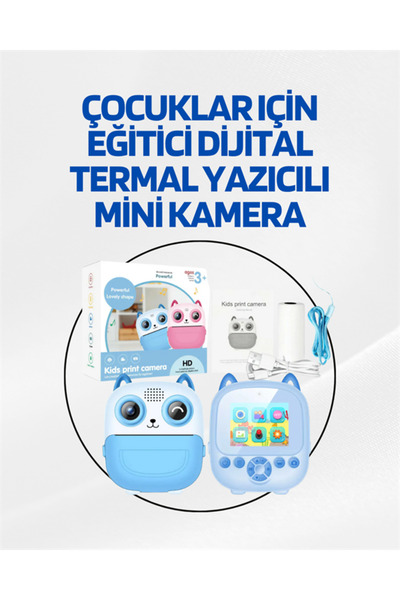 Clevora Dijital Termal Yazıcılı Mini Kamera – HD Video & Anında Fotoğraf Çıktısı