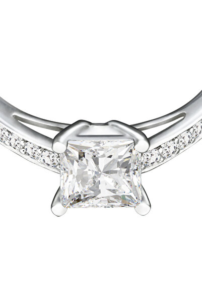 Swarovski Attract Yüzük, Pavé, Beyaz, Rodyum kaplama