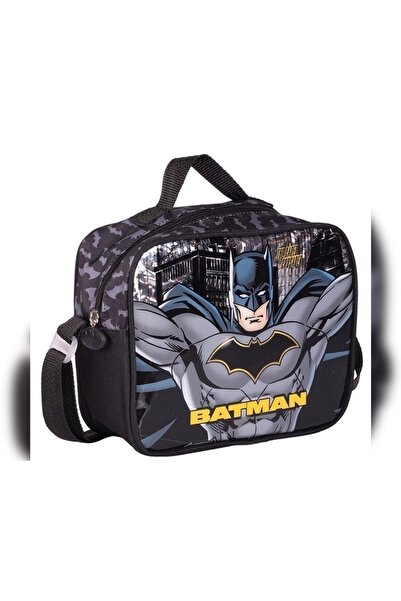 Batman School Bag, Lunch Box, Double Eyed Pencil Case, Keychain and Water Bottle & Flask Gift