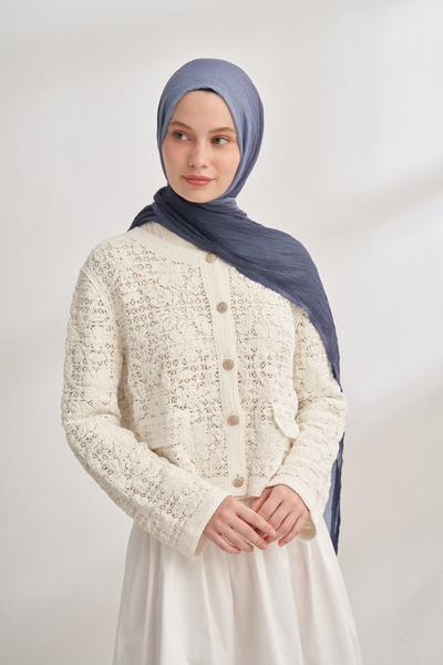 ARMANDA Muslin Degrade Shal - Navy Blue - Baby Blue