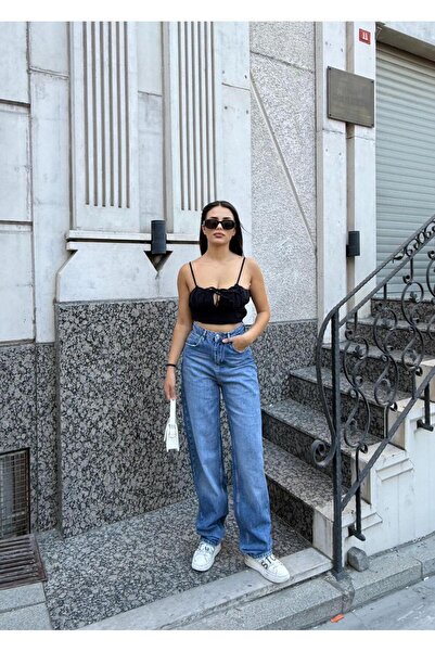 Woman Denim KADIN YÜKSEK BEL SALAŞ PANTOLON