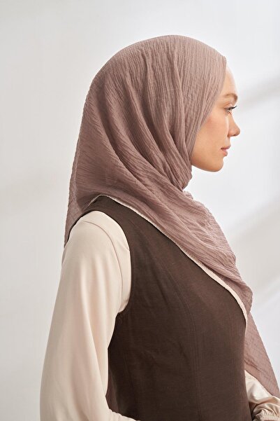 ARMANDA Muslin Degrade Shal - Dark Beige - Beige