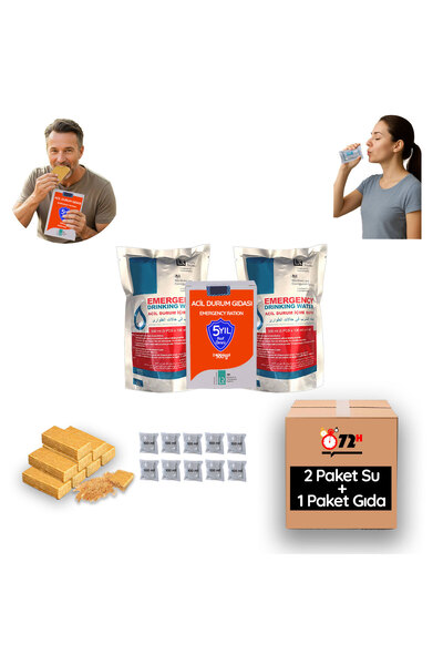 4s Acil Durum Afet Ve Deprem Gıdası ,3'Lü Gıda ve Su Acil Durum Paketi ,Depre...