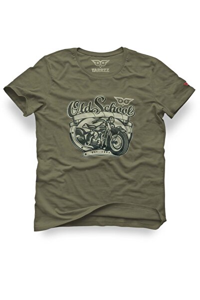 Tarrzzcom تي شيرت بتصميم راكب الدراجة النارية للمدرسة القديمة
