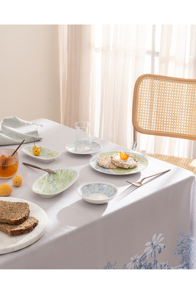 Madame Coco Manon 26 Parça Kahvaltı Takımı - Mavi/Mint