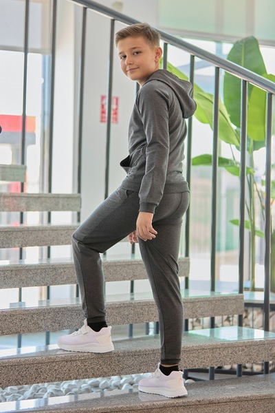 Fulla Moda Hooded Zippered Unisex Kids Tracksuit Set