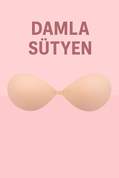 N NuebooBra Damla Sütyen Askısız Dikişsiz Dolgun Gösteren Tokalı Sütyen
