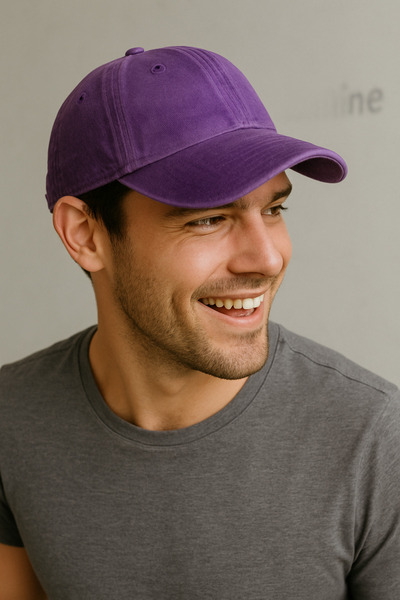 ZERAMİNE Unisex Washable Vintage Hat Purple Hat Cap