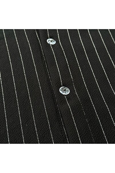 Fifty Color Alaçatı Style Crepe Fabric Striped Shirt and Pants Set