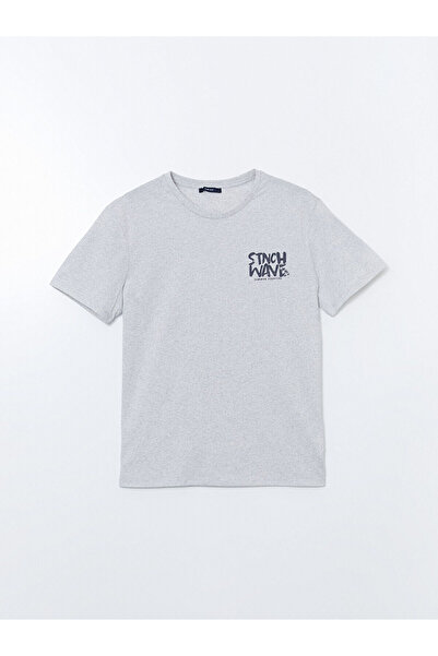 LC Waikiki Ανδρικό μπλουζάκι με στάμπα με λαιμόκοψη New Season