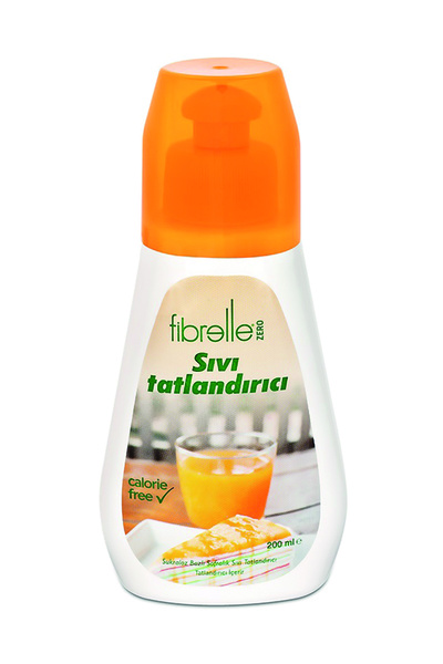 Fibrelle Zero Sıvı Tatlandırıcı 200 Ml. ( Sukraloz Bazlı ) Sıvı Tatlandırıcı Turuncu Kapak
