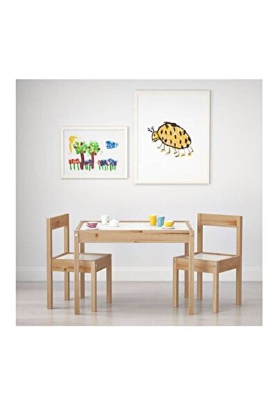 IKEA Çocuk Aktivite Ve Çalışma Masa Seti - 1 Masa Ve 2 Sandalye