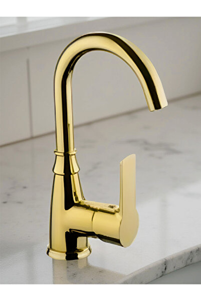 NSK Alamera Pro Swan Bathroom Sink Faucet Gold - Water Saving, Modern Design, Long-Lasting Use