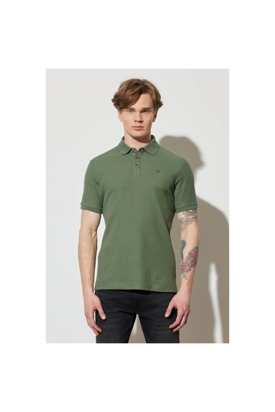 WRANGLER Men's Khaki Polo T-shirt