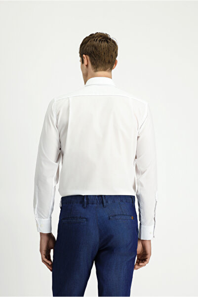 Kiğılı Uzun Kol Regular Fit Non Iron Ütü Gerektirmeyen Pamuklu Düğmeli Yaka Gömlek