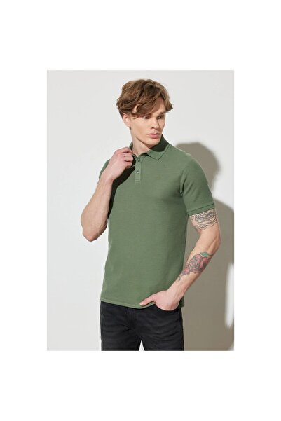 WRANGLER Men's Khaki Polo T-shirt