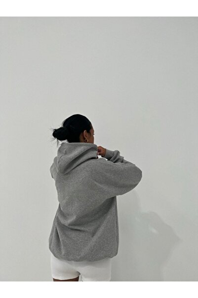 CLAYES Ellore Australia Oversize Hooded Gray Sweatshirt