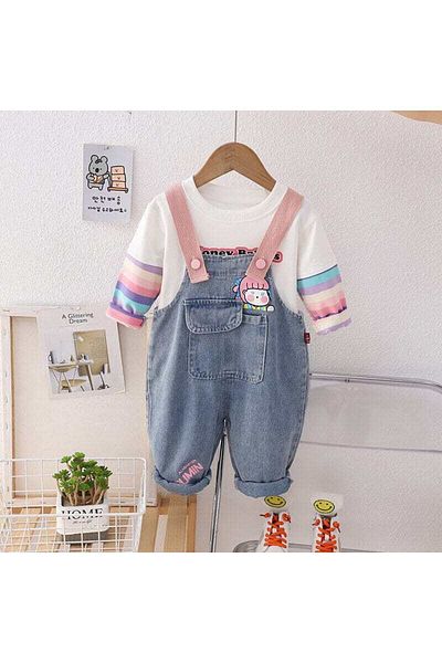OEM Jumpsuit and long sleeve t-shirt set ANGEL