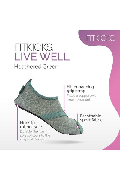 Fitkicks Original Women's Foldable Active Lifestyle Minimalist Footwear Barefoot Yoga Sporty Water X-Large