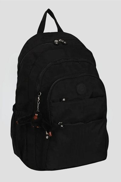 Catwins Crinkle Fabric Unisex School Backpack with Black Accessories - Middle School High School 1625