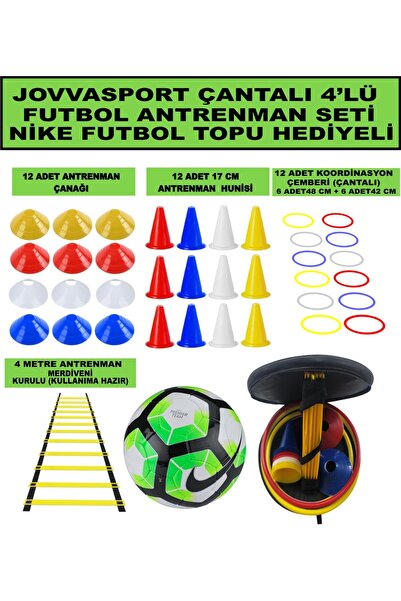 jovvasport ÇANTALI FUTBOL ANTRENMAN SETİ NİKE FUTBOL TOPU HEDİYELİ ( 5 NO)