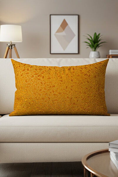 Sezyon Yuna Desenli 40×60 Hardal Kırlent Kılıfı