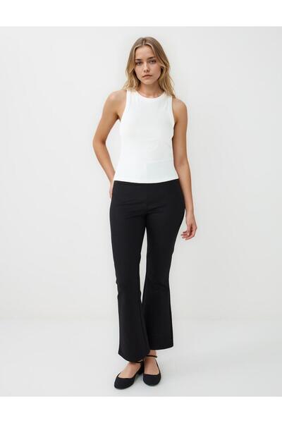 Jimmy Key White Round Neck Slim Fit Sleeveless Knitted Tank Top