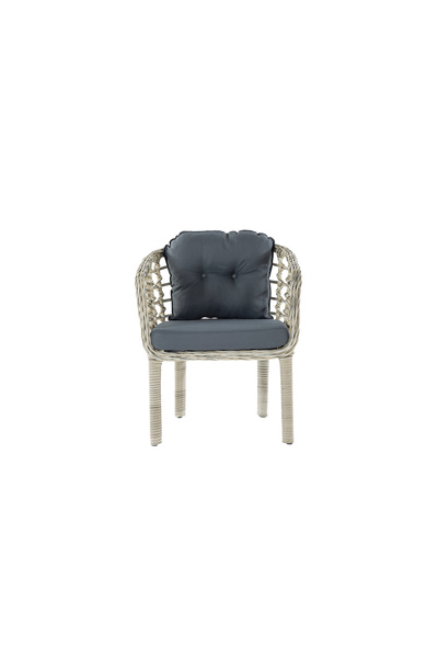 Tu Tienda KARTEPE 2 1 1 RATTAN BAHÇE BALKON TAKIMI,BAL KÖPÜĞÜ RATTAN/KOYU GRİ KUMAŞ
