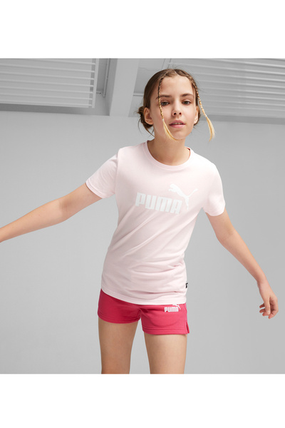 Puma Logo Tee and Shorts Set - Whisp Of Pink