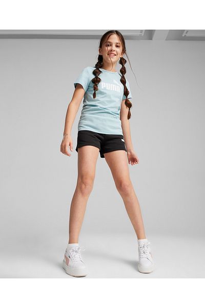 Puma Logo Tee and Shorts Set -Turquoise Surf