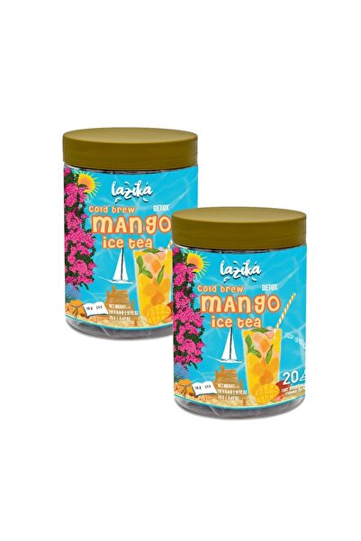 LAZİKA (2'Lİ SET) Avantajlı Soğuk Demleme Naneli Mango Aromalı Detoks Çay Set...