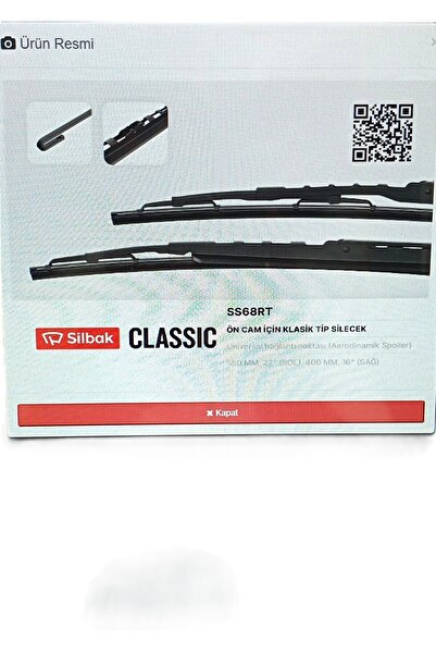 Silbak FORD FİESTA 2002-/FUSİON 2002- ÖN SİLECEK SÜPÜRGE TAKIMI TELLİ TİP (SOL 550MM-SAĞ 400MM)-2S6J S17528
