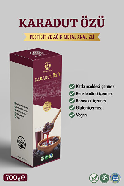 Apayrı Yaşam Karadut Özü (PESTİSİT & AĞIR METAL IÇERMEZ ANALİZLİ) Katkısız ve...