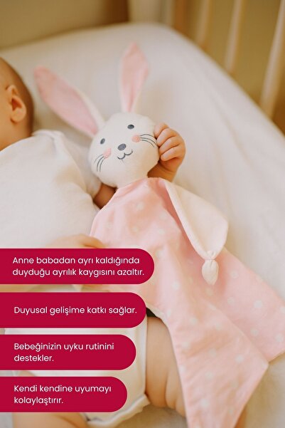 Bebekevi Bebek Poplin & Velboa Yumuşak Uyku Arkadaşı