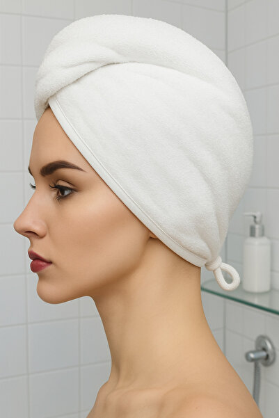 Fronte Home SAÇ HAVLUSU SAÇ BONESİ %100 PAMUK BANYO HAVUZ DENİZ SONRASI