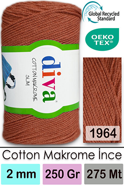 Diva İplik Diva Cotton Makrome Ince 1964 Tarçın