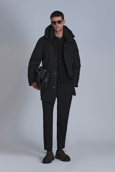 Lufian Donald Goose Feather Men's Coat Black