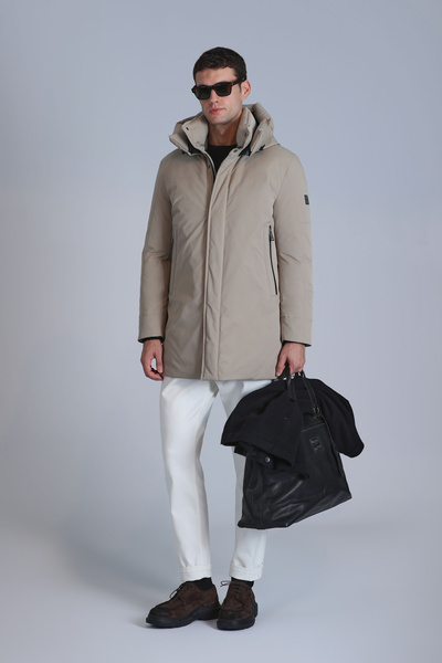 Lufian Donald Goose Feather Men's Coat Earth
