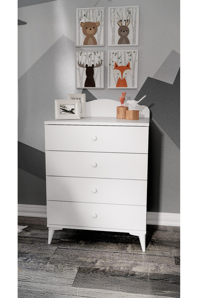 Baby Darling Sansa Şifonyer Beyaz Mdf