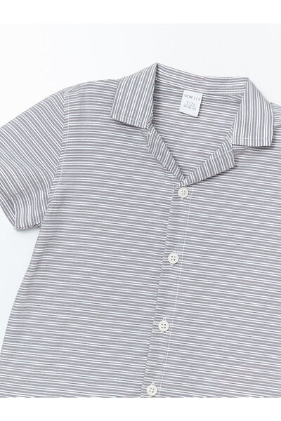 LC Waikiki New Season Short Sleeve Striped Boy's Shirt - S5Id85Z1